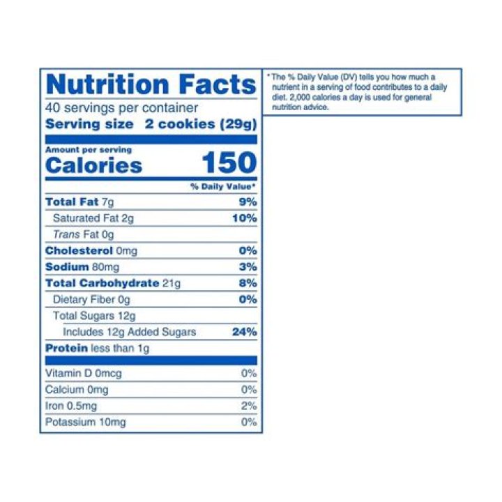 18 Oreo Double Stuf Nutrition Facts