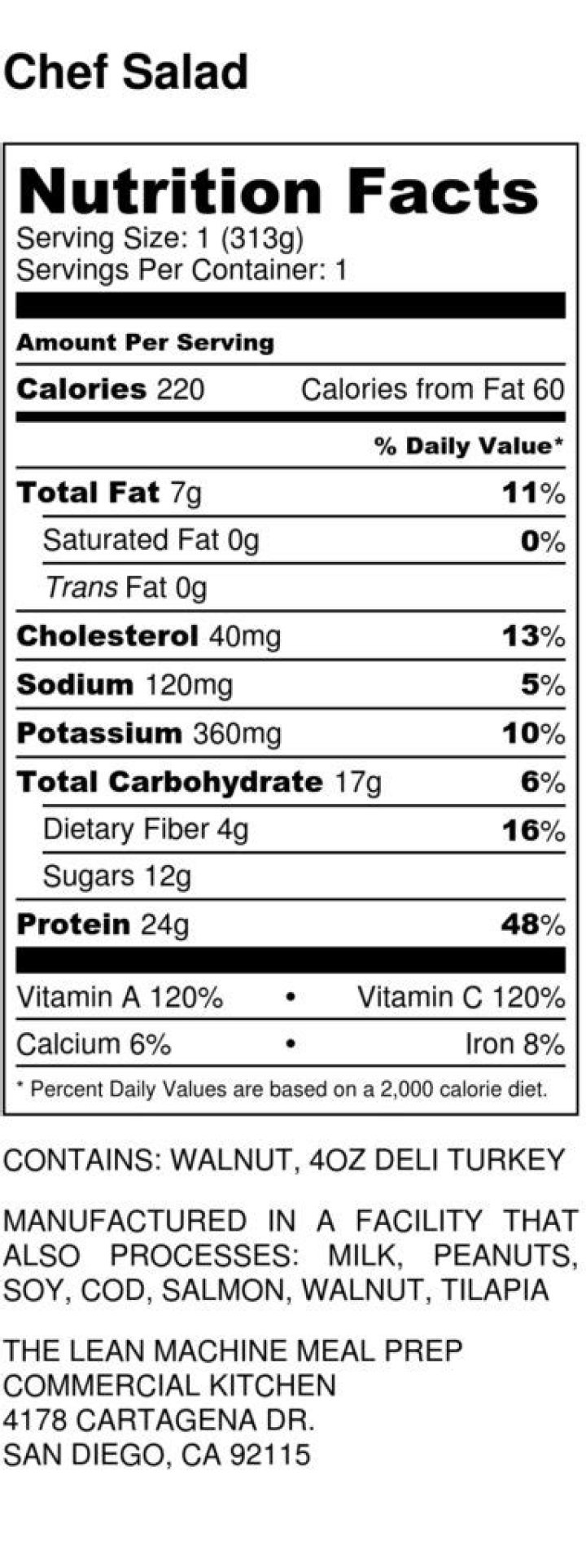 19 Chef Salad Nutrition Facts