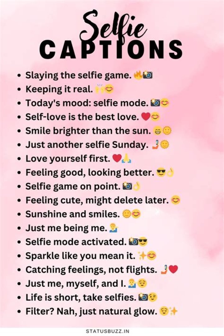 30 Best Cute Instagram Selfie Captions
