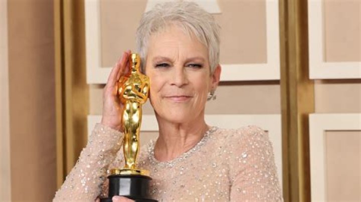 A genuinely shocked Jamie Lee Curtis yells 