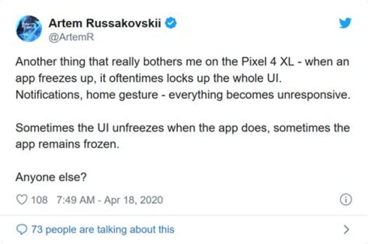 An Android 10 bug may be causing some phones to become unresponsive