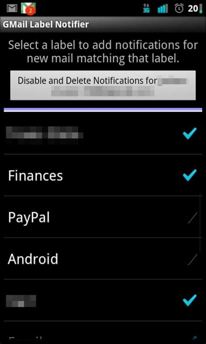Android Quick App: GMail Label Notifier