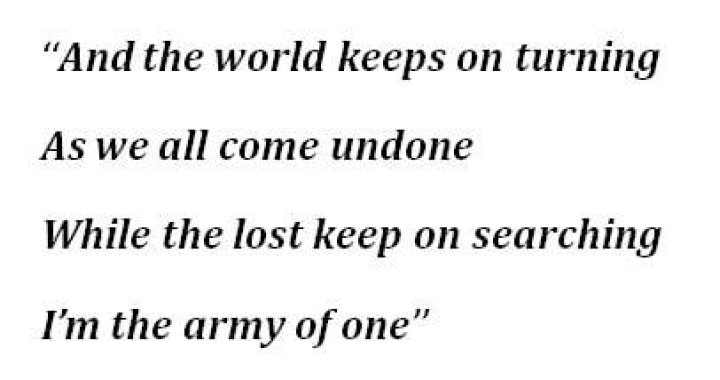 “Army Of One” by The Offspring