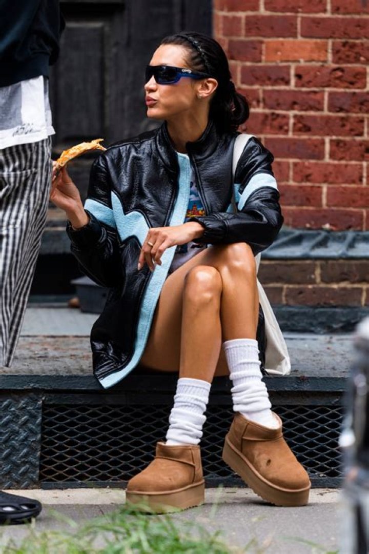 Bella Hadid Wears the New Micro Shorts Trend