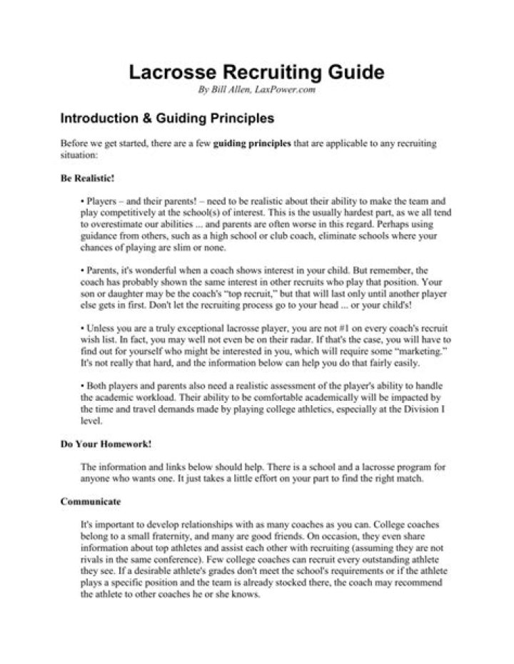 Bethlehem, PA Men's Lacrosse Recruiting Guide