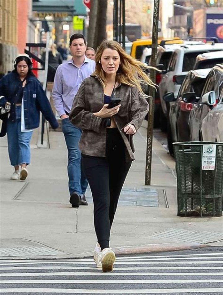 Blake Lively Wore a Shacket With Nothing But a Bra Underneath