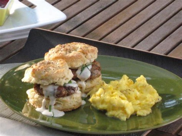 Bobby Flay's Buttermilk Biscuits with Sausage and Gravy