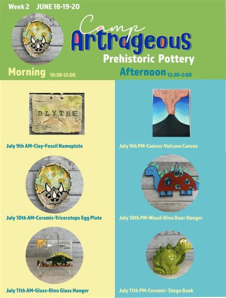 Camp ARTrageous at Paint Glaze & Fire | Macaroni KID Overland Park - Olathe