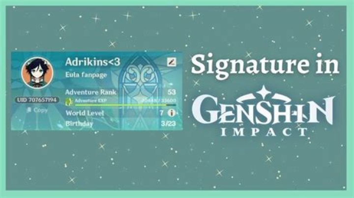 Can you change your signature Genshin Impact?