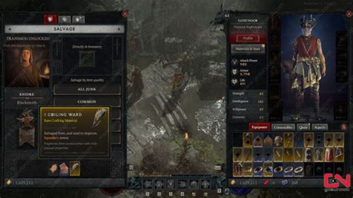 Coiling Ward Diablo 4, Salvage Legendary Bugged