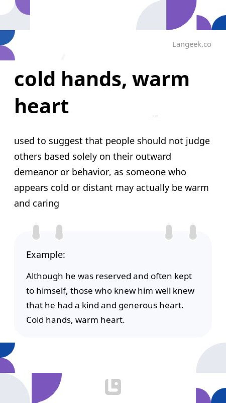 Cold hands, warm heart really is true, scientists find