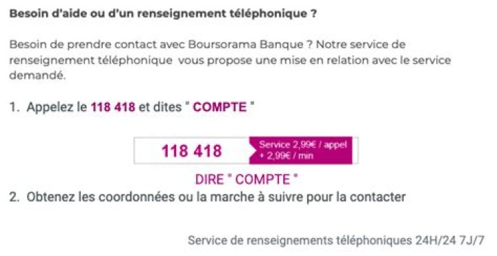 Comment contacter le service client boursorama ?