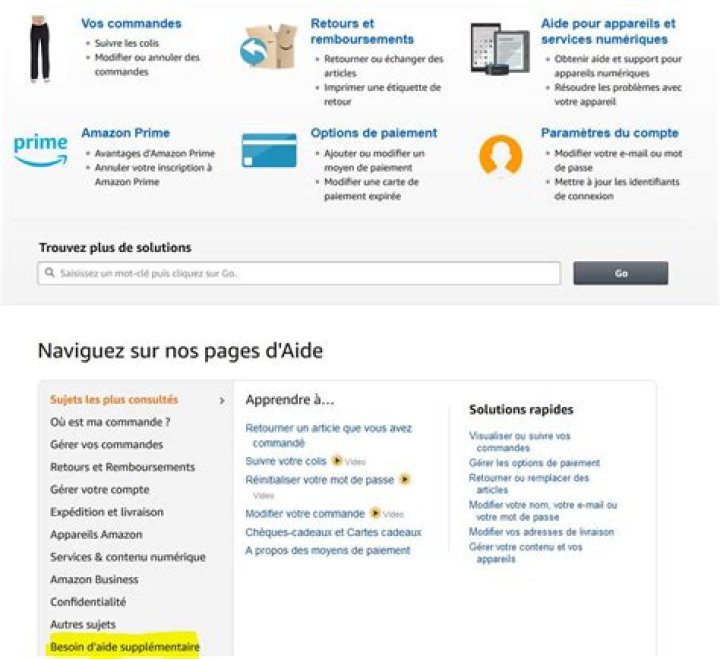 Comment contacter le service client d’amazon par mail?