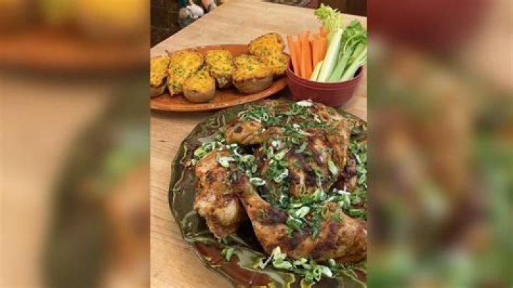 Deviled Slashed Chicken Recipe with Cheesy Twice Baked Butternut  Squash from Rachael Ray | Recipe