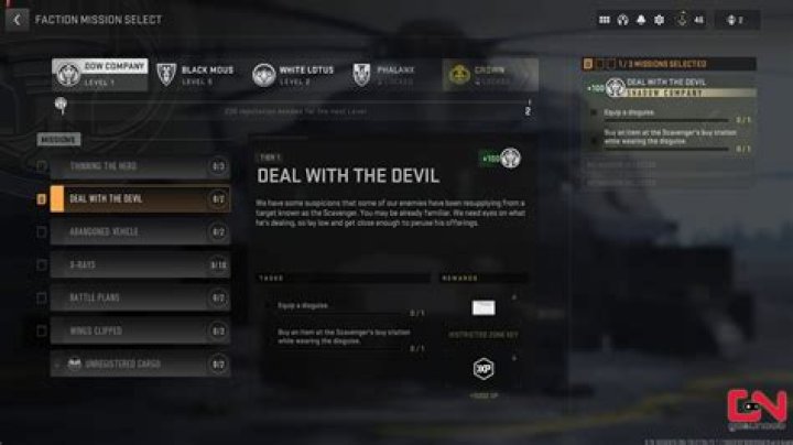 DMZ Deal with the Devil, How to Equip a Disguise