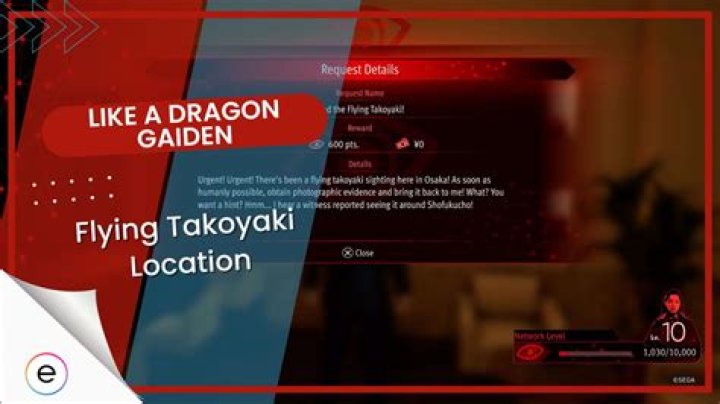 Find Flying Takoyaki Like a Dragon Gaiden