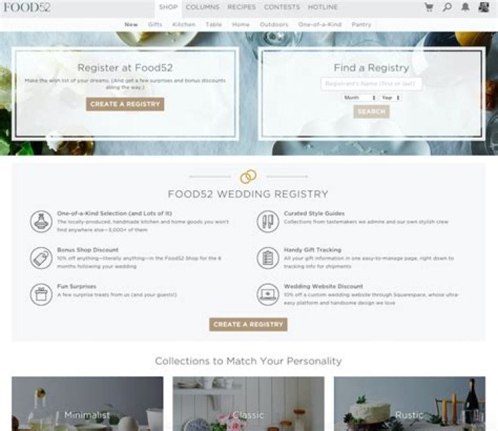 Food52 Launches New Online Registry