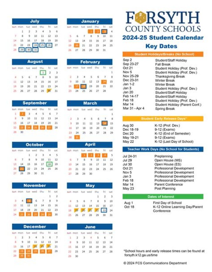 Forsyth County’s 2023 graduation schedule