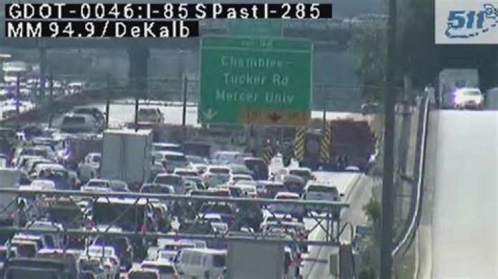 GDOT video of crash on I-85 north near Chamblee Tucker Road exit