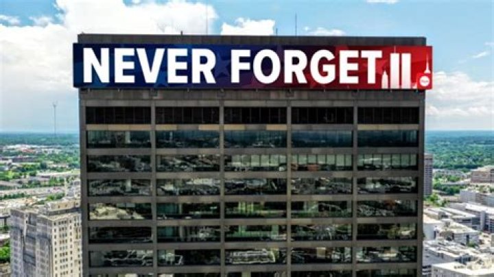 Georgia's Own Credit Union skyscraper 9/11 sign