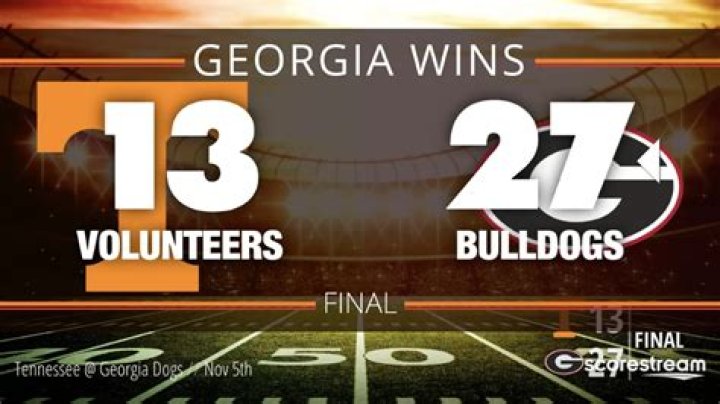 Georgia Tennessee football game score
