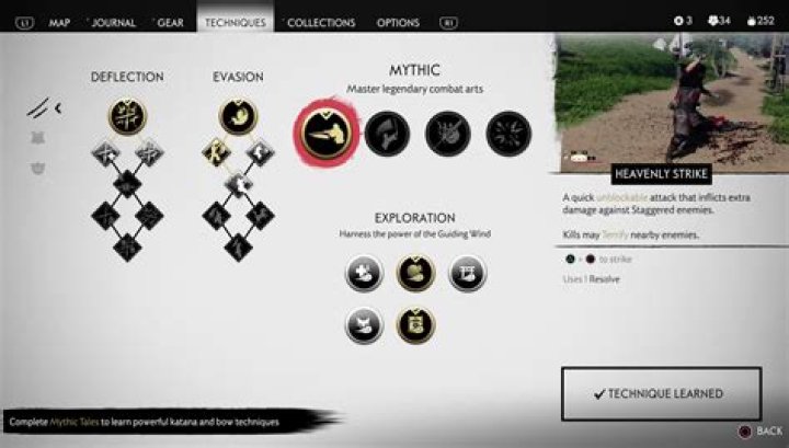 Ghost of Tsushima Heavenly Strike Mythic Tale & Technique