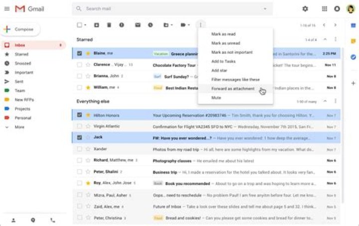 Gmail now lets you send emails as attachments and reschedule appointments