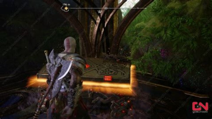 God of War Ragnarok Temple of Light Legendary Chest in Elevator