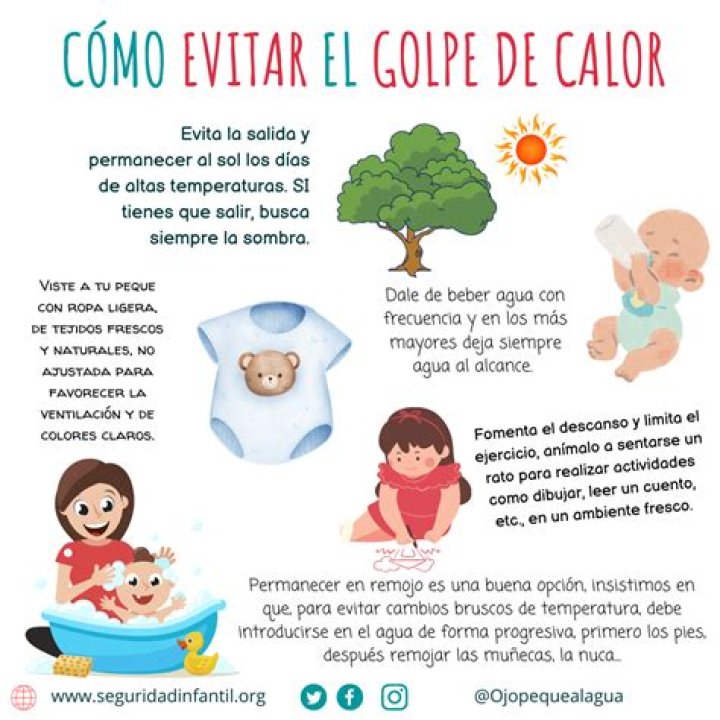 Golpe de calor en bebés: cómo actuar