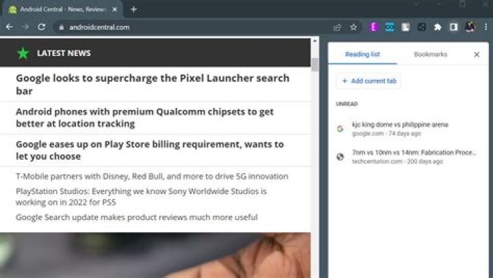 Google Chrome's new side panel gives your bookmarks and reading list a fresh UI