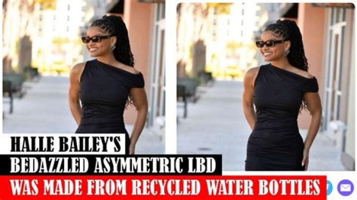 Halle Bailey's Bedazzled Asymmetric LBD Was Made From Recycled Water Bottles
