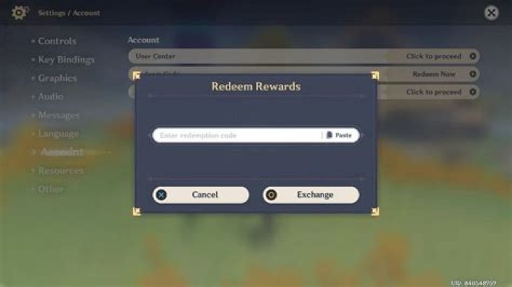 How do I redeem codes on Genshin Impact app?