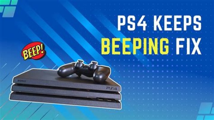 How do I stop my PS4 beeping 3 times?
