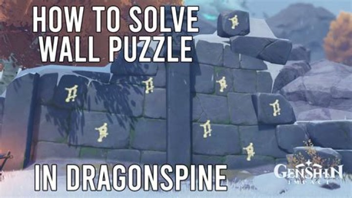 How do you solve the wall puzzle in Genshin Dragonspine?