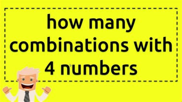 How many 4 number combinations are there in the numbers 0 to 9?