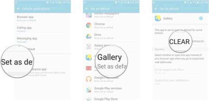 How to clear default applications on the Samsung Galaxy S7