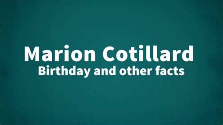 It's Marion Cotillard's Birthday! She Is 39