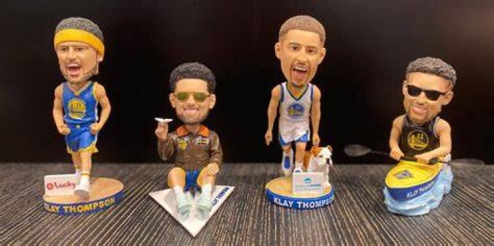 Klay Thompson bobbleheads and their many faces: ‘The gift that keeps on giving’