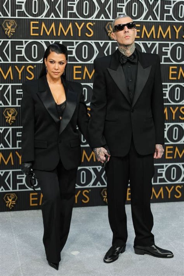 Kourtney Kardashian and Travis Barker Wore Matching Suits to the Emmys