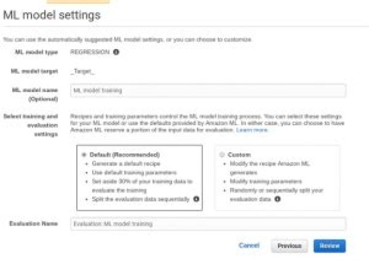 Linear Regression with Amazon AWS Machine Learning