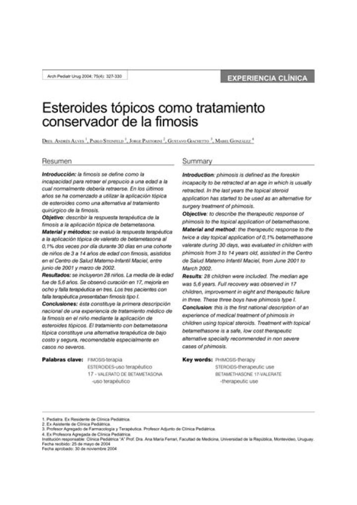 Los esteroides tópicos evitan el 75% de cirugías en fimosis