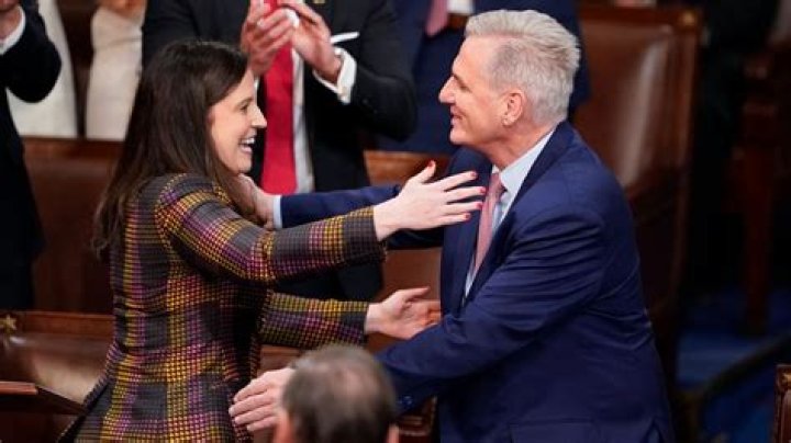 Majority of GOP lawmakers give standing ovation as Stefanik nominates McCarthy as speaker 