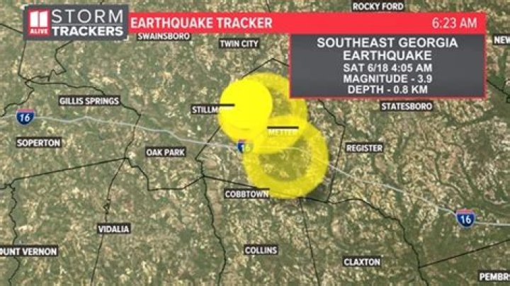 Metter Georgia earthquake this morning how big was it