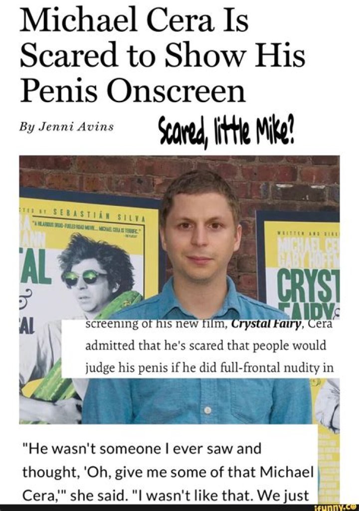 Michael Cera Is Scared to Show His Penis Onscreen