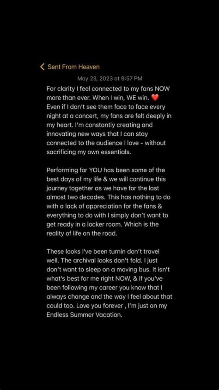 Miley Cyrus Responded to the Backlash About Her Decision to Not Go On Tour
