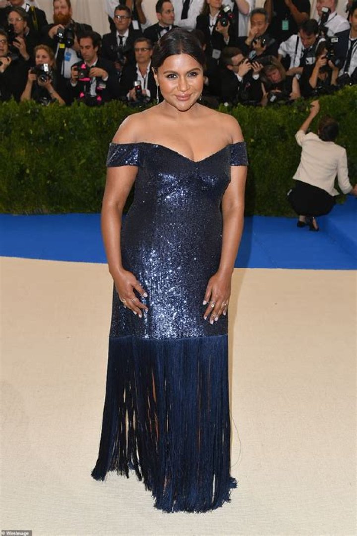 Mindy Kaling's Dress Expertly Balances Her Bump with Statement Sleeves