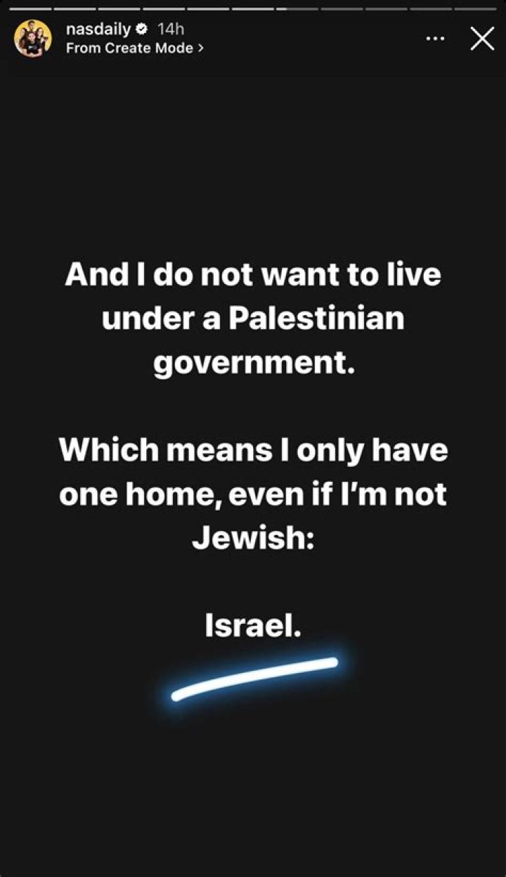 Nas Daily makes a bold statement: I only have one home, Israel