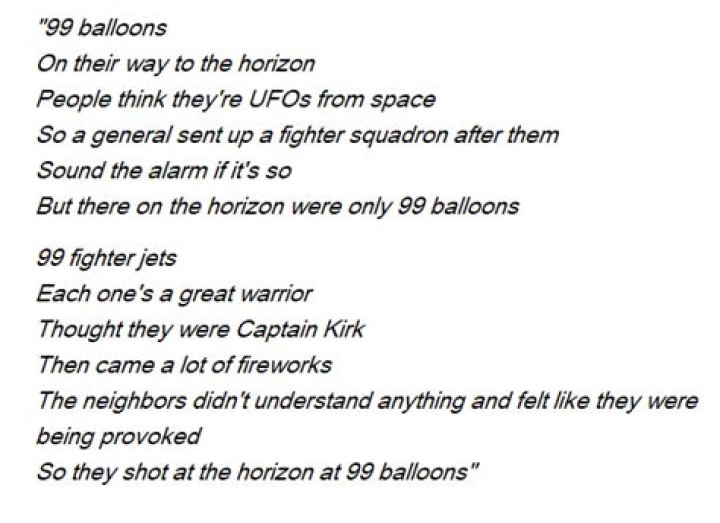 Nena’s “99 Luftballons” Lyrics Meaning