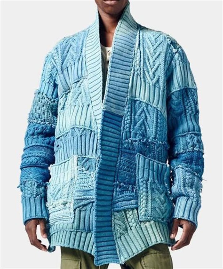 Patrick Dempsey' Sweater, a Greg Lauren Patchwork Fisherman Cardigan