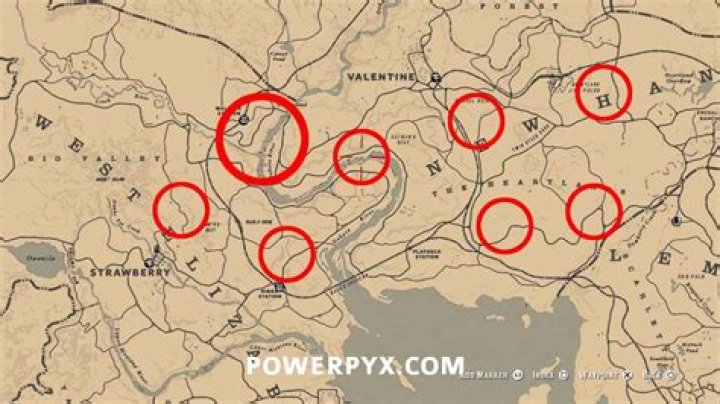 Red Dead Redemption 2 Treasure Map Locations